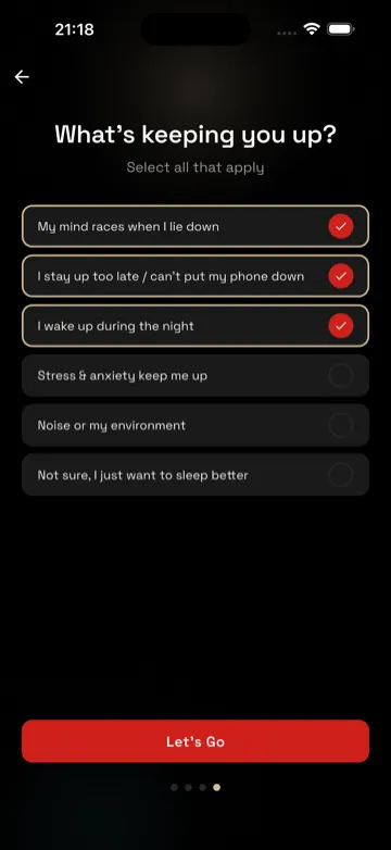 Notsleeping app screenshot