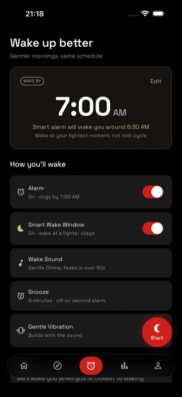 Notsleeping app screenshot