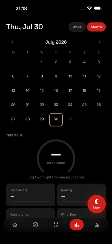 Notsleeping app screenshot