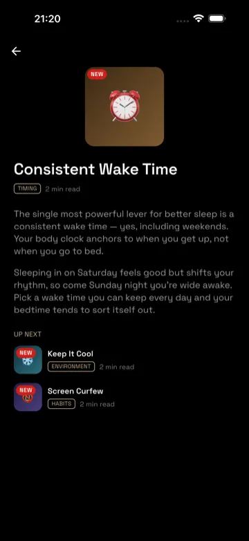 Notsleeping app screenshot